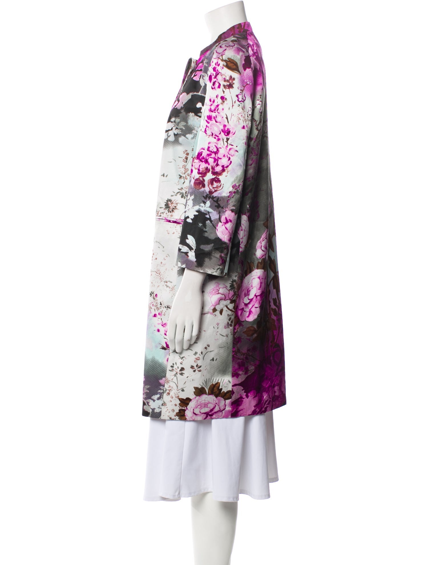 Etro Floral Print Trench Coat