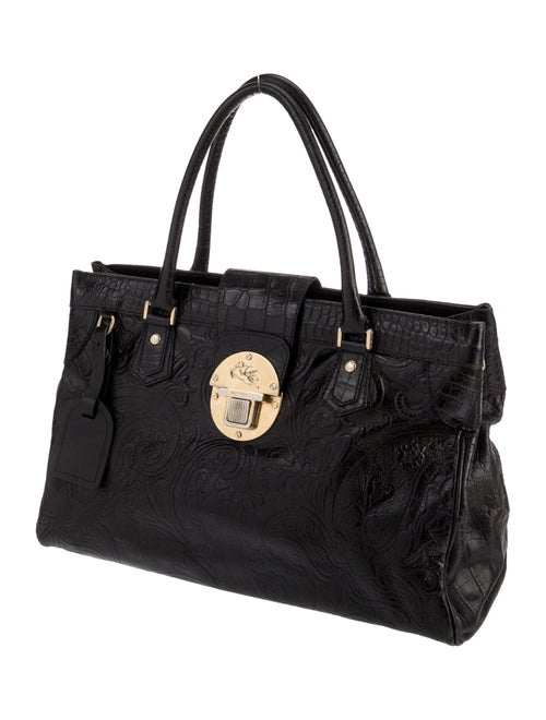 Etro Leather Top Handle Bag