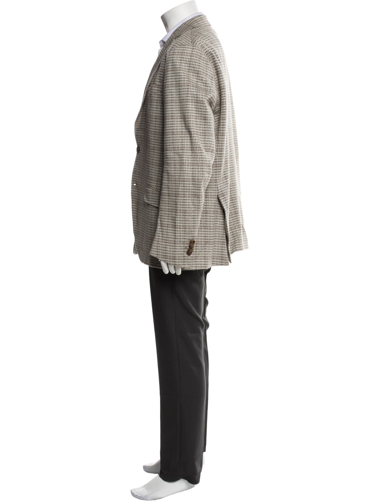 Etro Plaid Print Overcoat