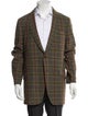 Etro Wool Plaid Print Peacoat