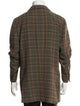 Etro Wool Plaid Print Peacoat