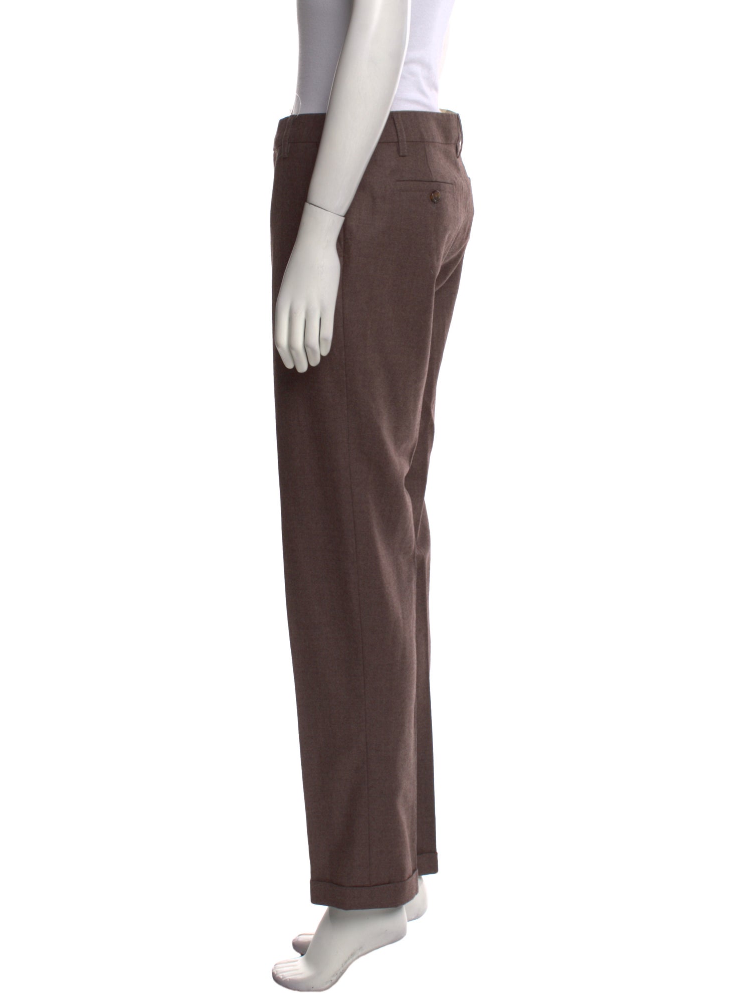 パンツ ETRO Women Straight Pants WREA0033 99SADC6X0811 Brown ETRO Velvet straight-leg pants | NET-A-PORTER