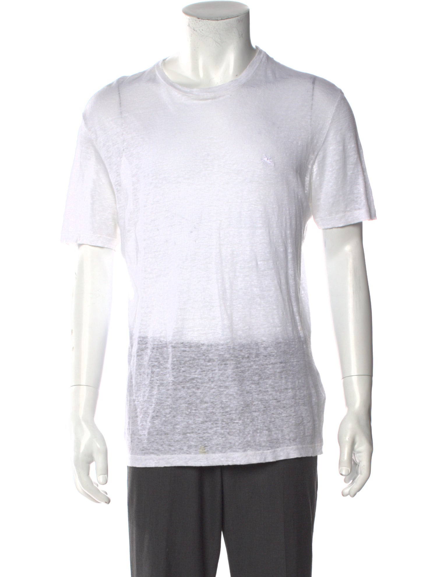 Etro Linen Crew Neck T-Shirt