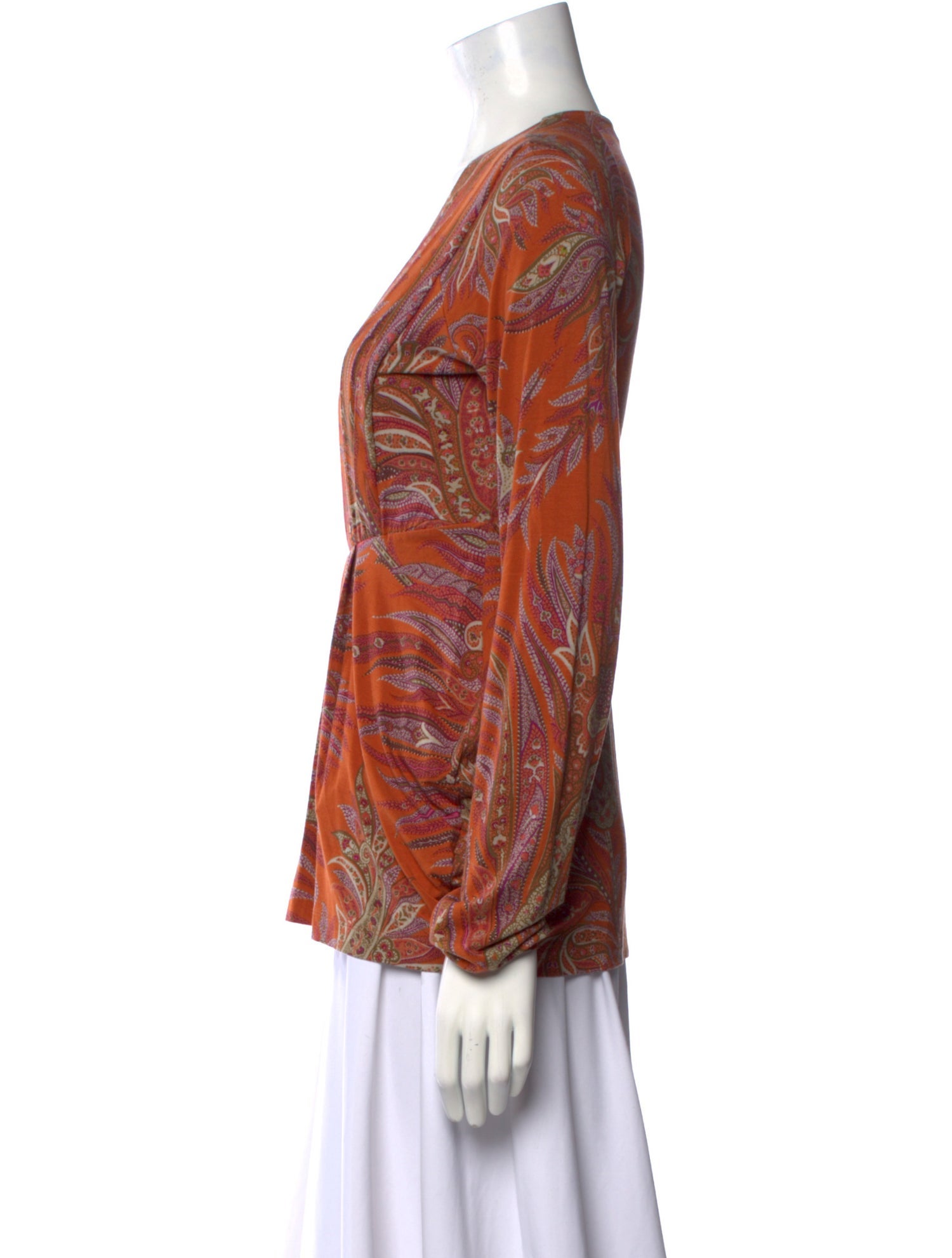 Etro Printed V-Neck Blouse