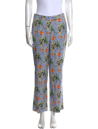 Etro Floral Print Wide Leg Pants