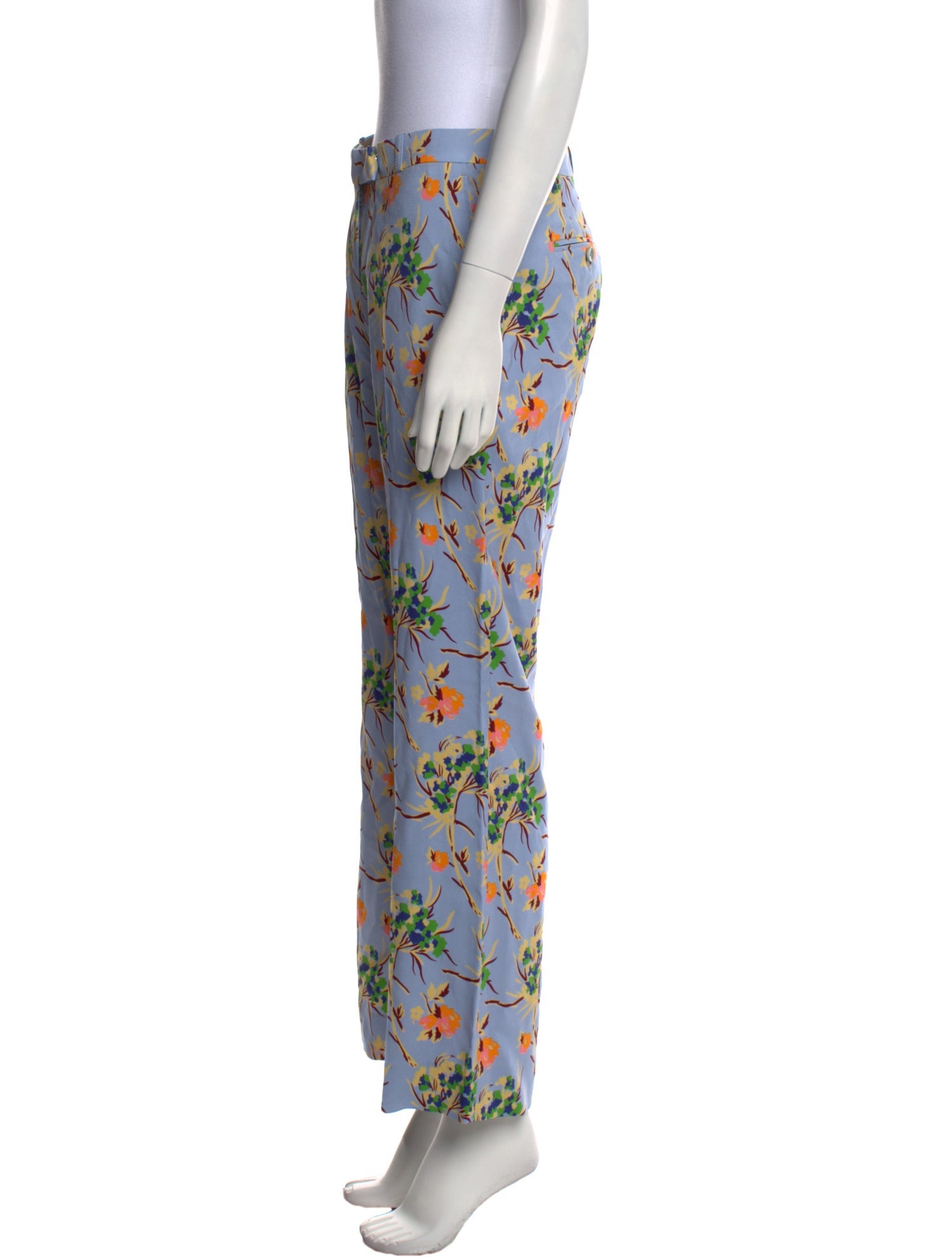 Etro Floral Print Wide Leg Pants