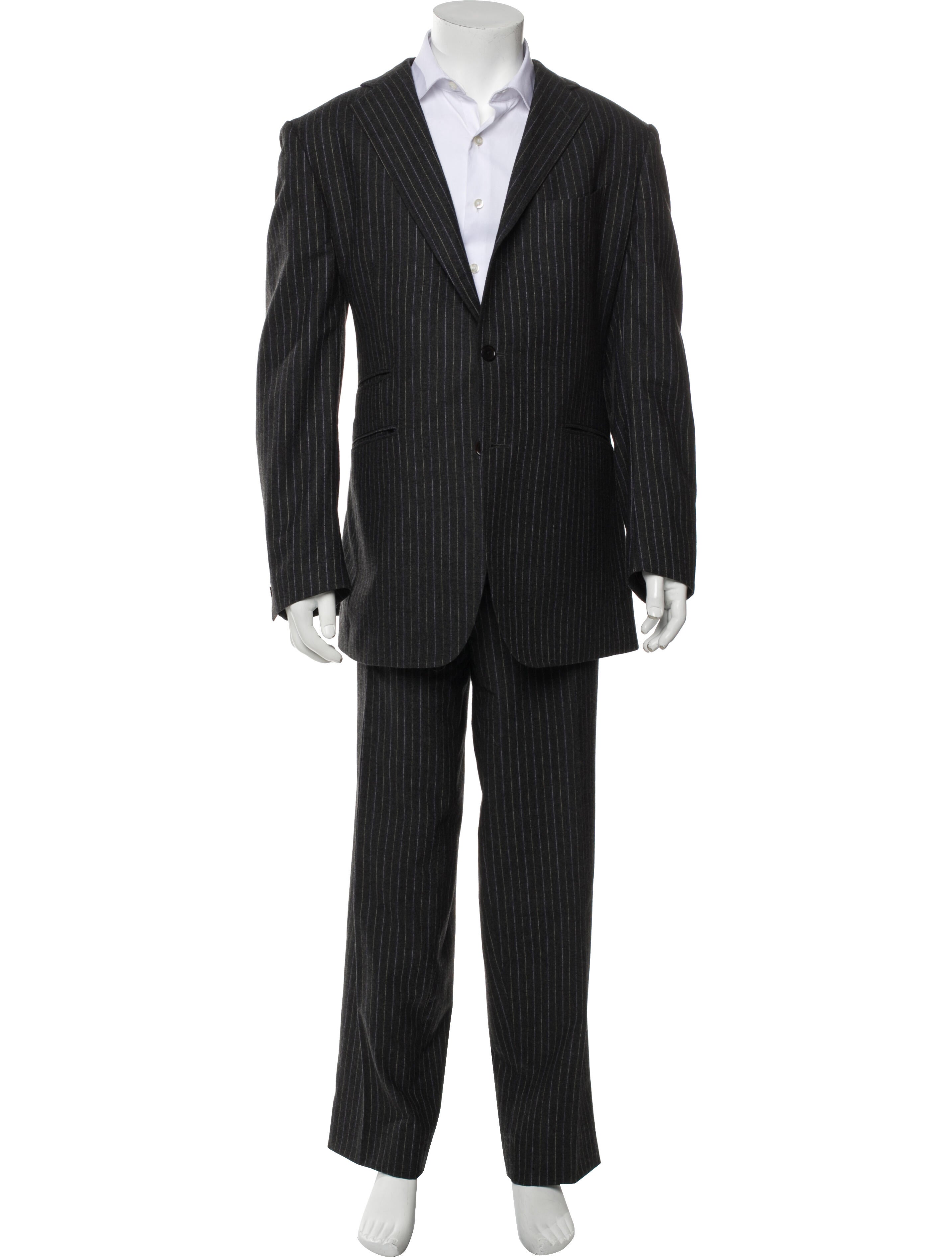 Etro Wool Striped Two-Piece Suit
