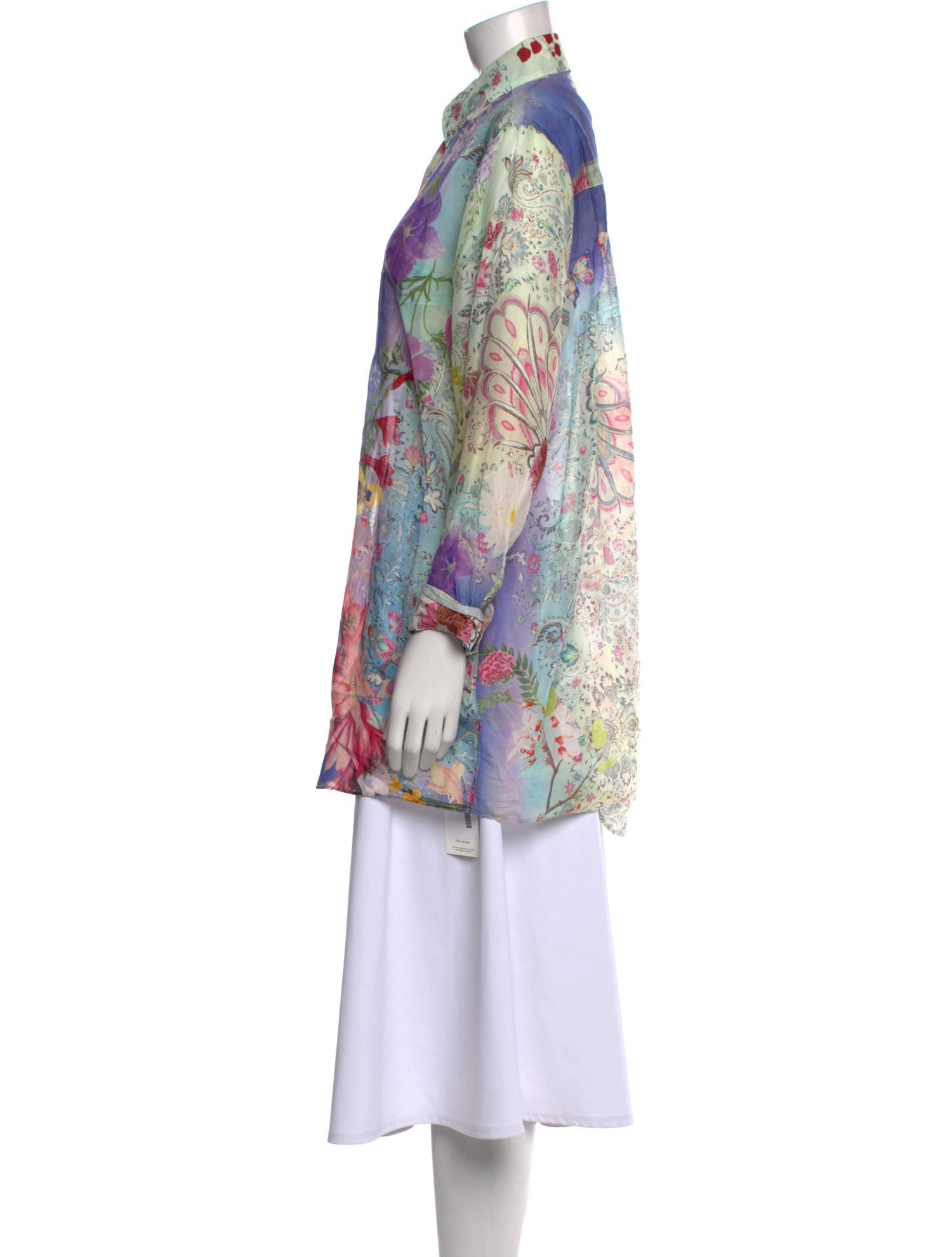 Etro Floral Print Mock Neck Tunic