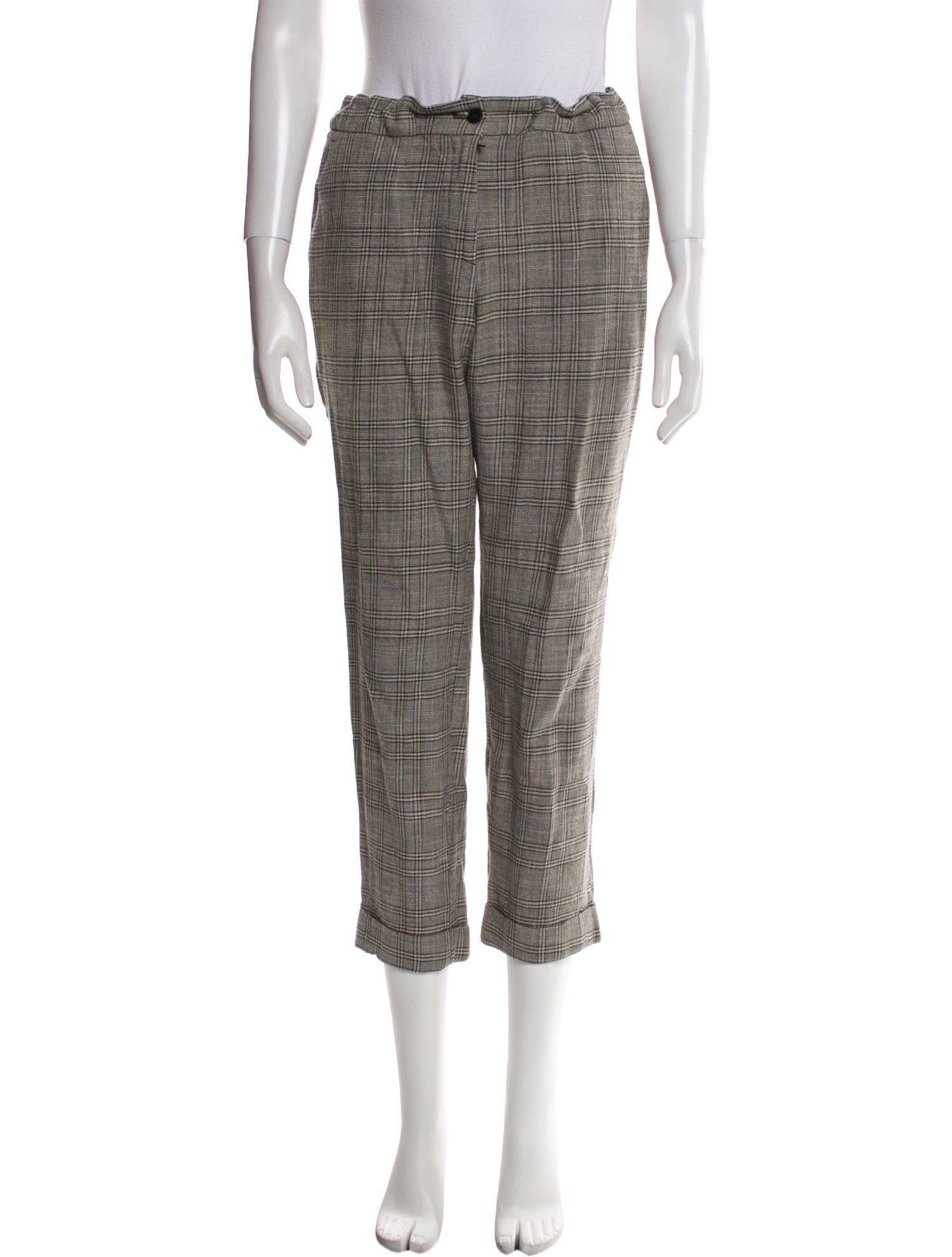 Etro Plaid Print Straight Leg Pants