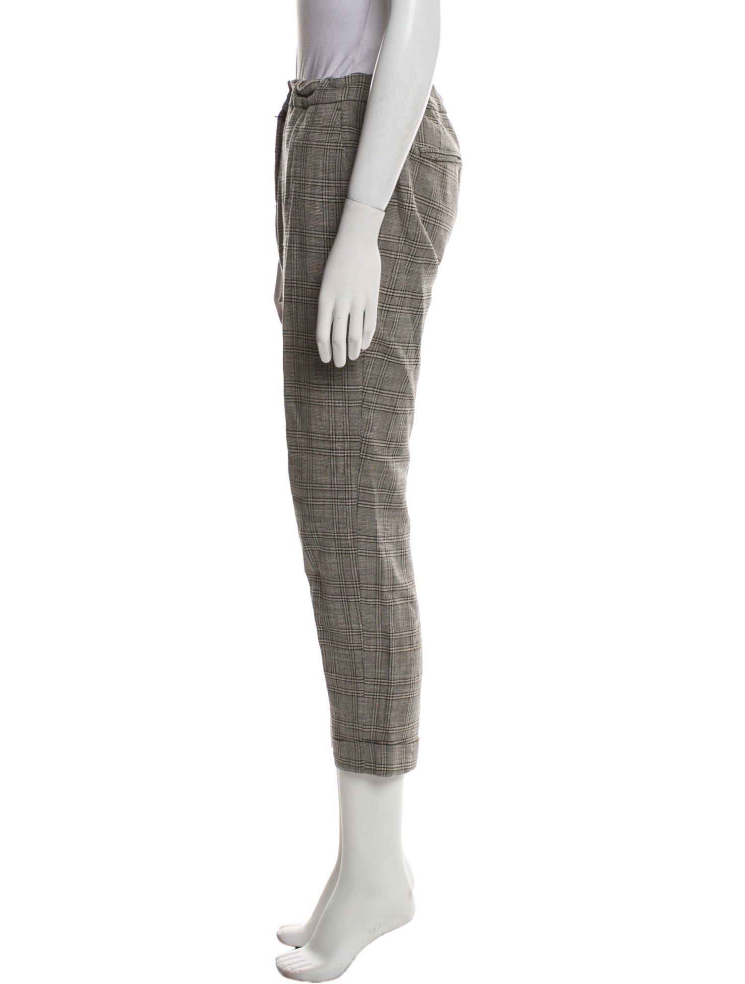 Etro Plaid Print Straight Leg Pants