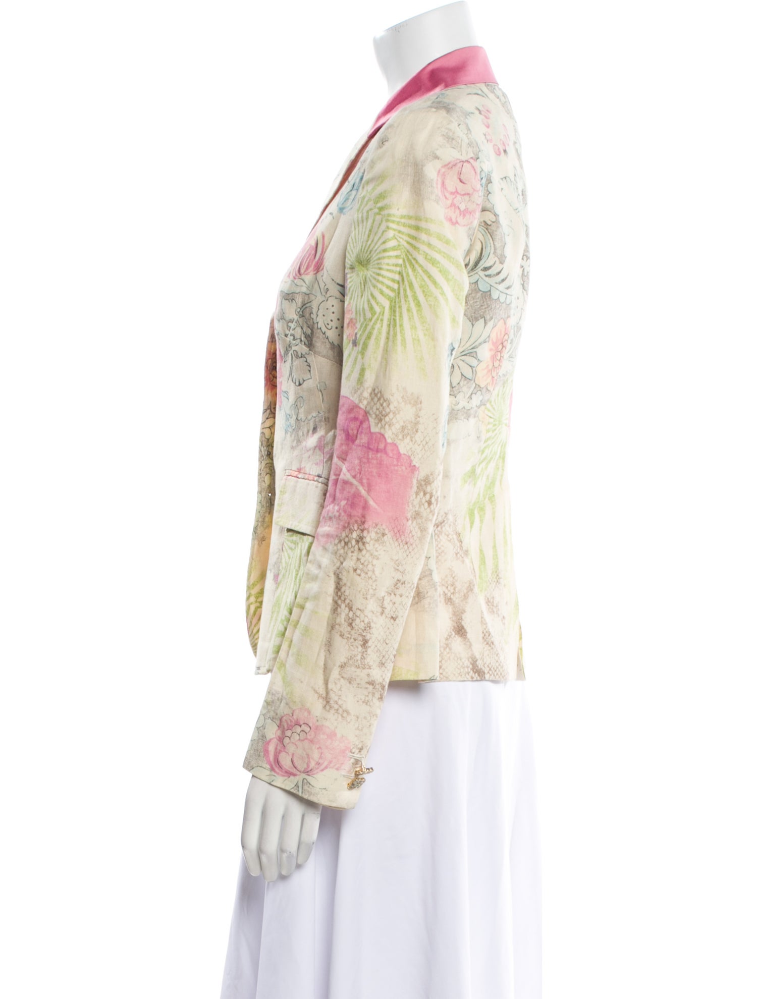 Etro Linen Floral Print Blazer