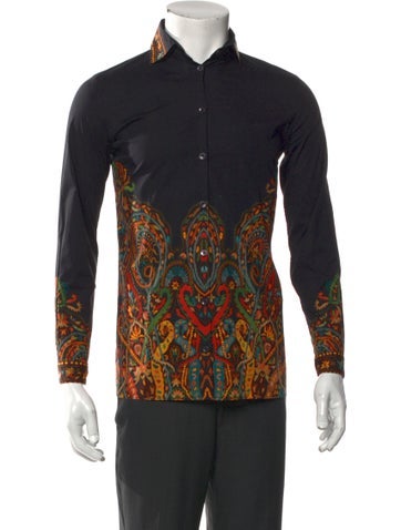Etro Casual Shirts Printed Long Sleeve Shirt S