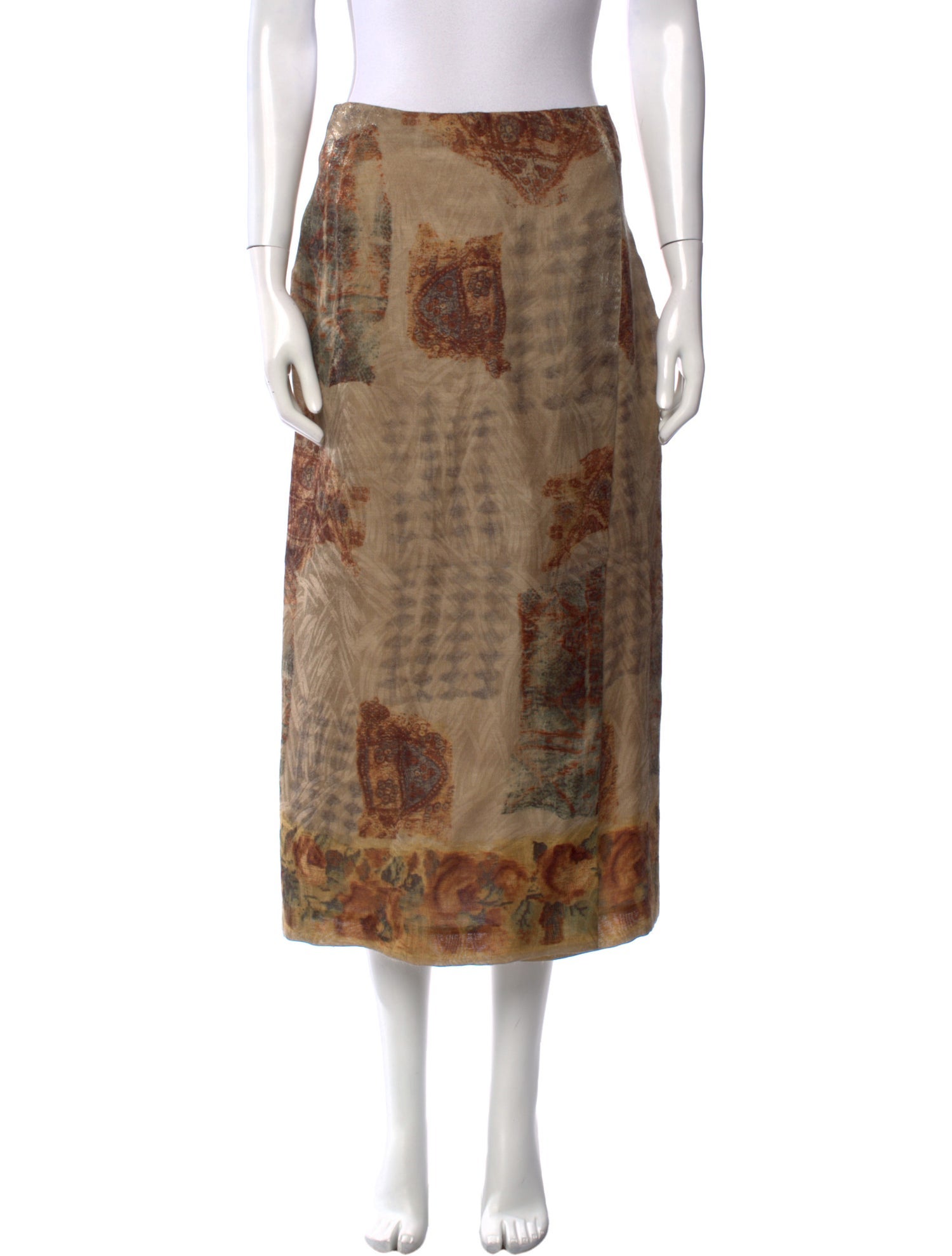 Etro Mohair Midi Length Skirt