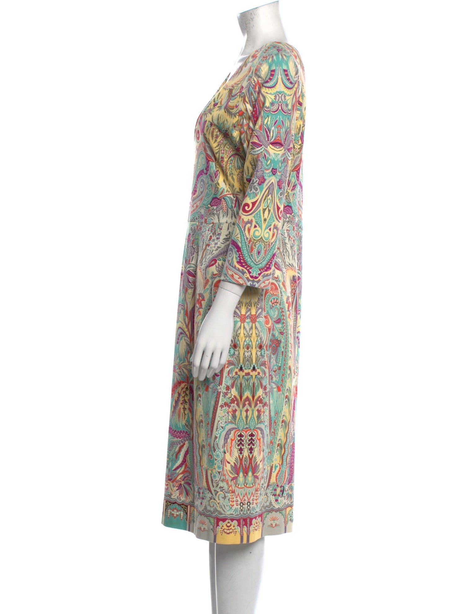 Etro Paisley Print Midi Length Dress