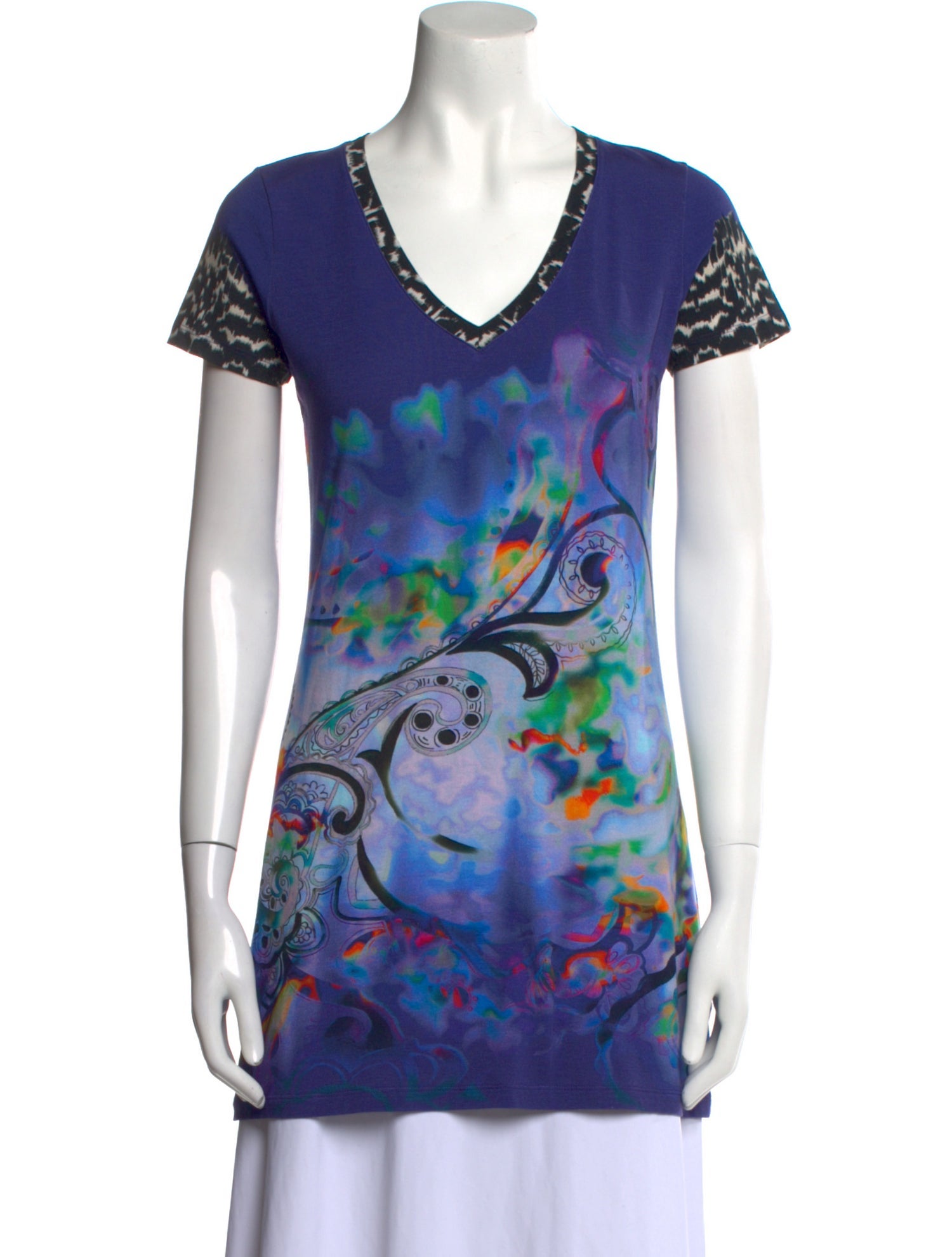 Etro Printed V-Neck T-Shirt