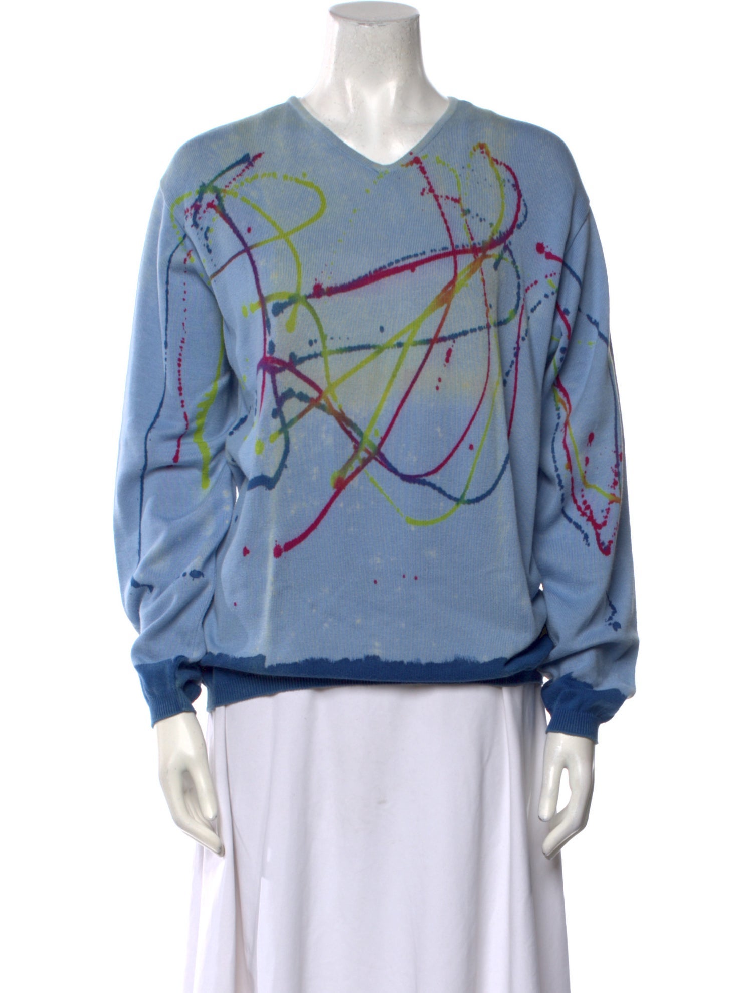 Etro Printed V-Neck Sweater