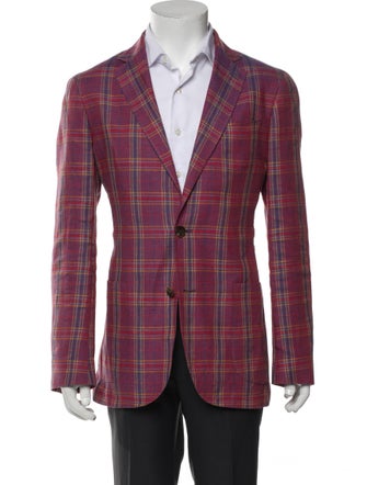 Etro Plaid Print Peacoat