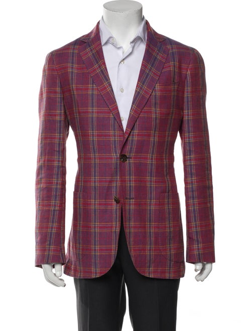 Etro Plaid Print Peacoat