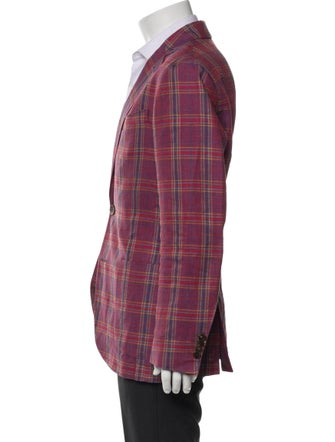 Etro Plaid Print Peacoat
