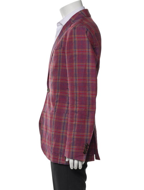 Etro Plaid Print Peacoat