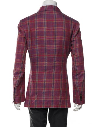 Etro Plaid Print Peacoat