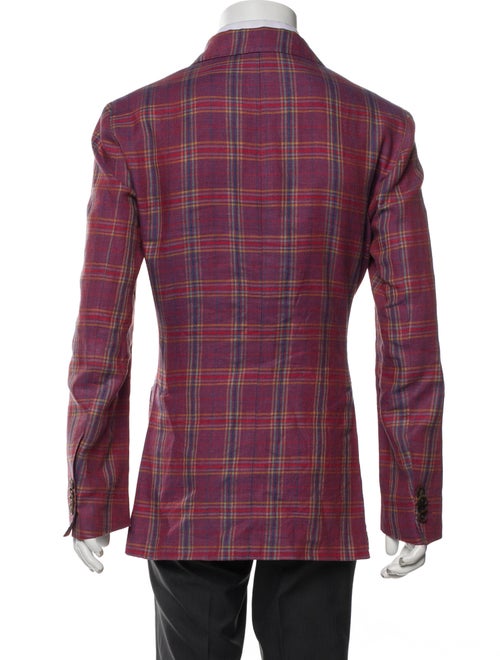 Etro Plaid Print Peacoat