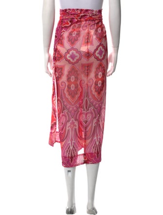 Etro Floral Print Midi Length Skirt