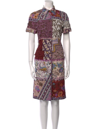 Etro Paisley Print Knee-Length Dress