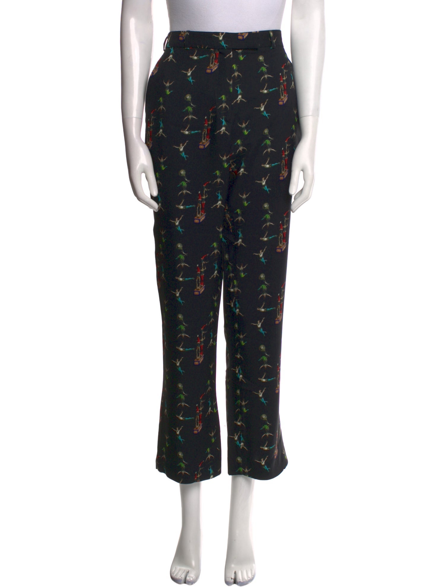 Etro Floral Print Straight Leg Pants