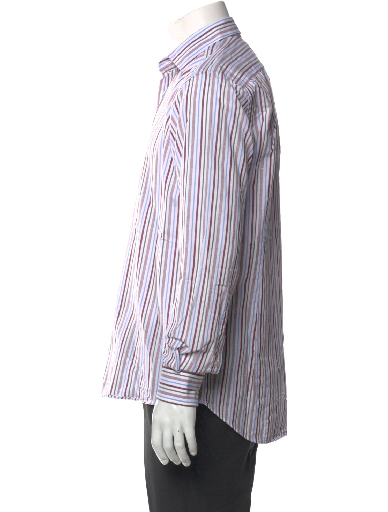 Etro Striped Long Sleeve Dress Shirt