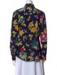 Etro Silk Floral Print Button-Up Top