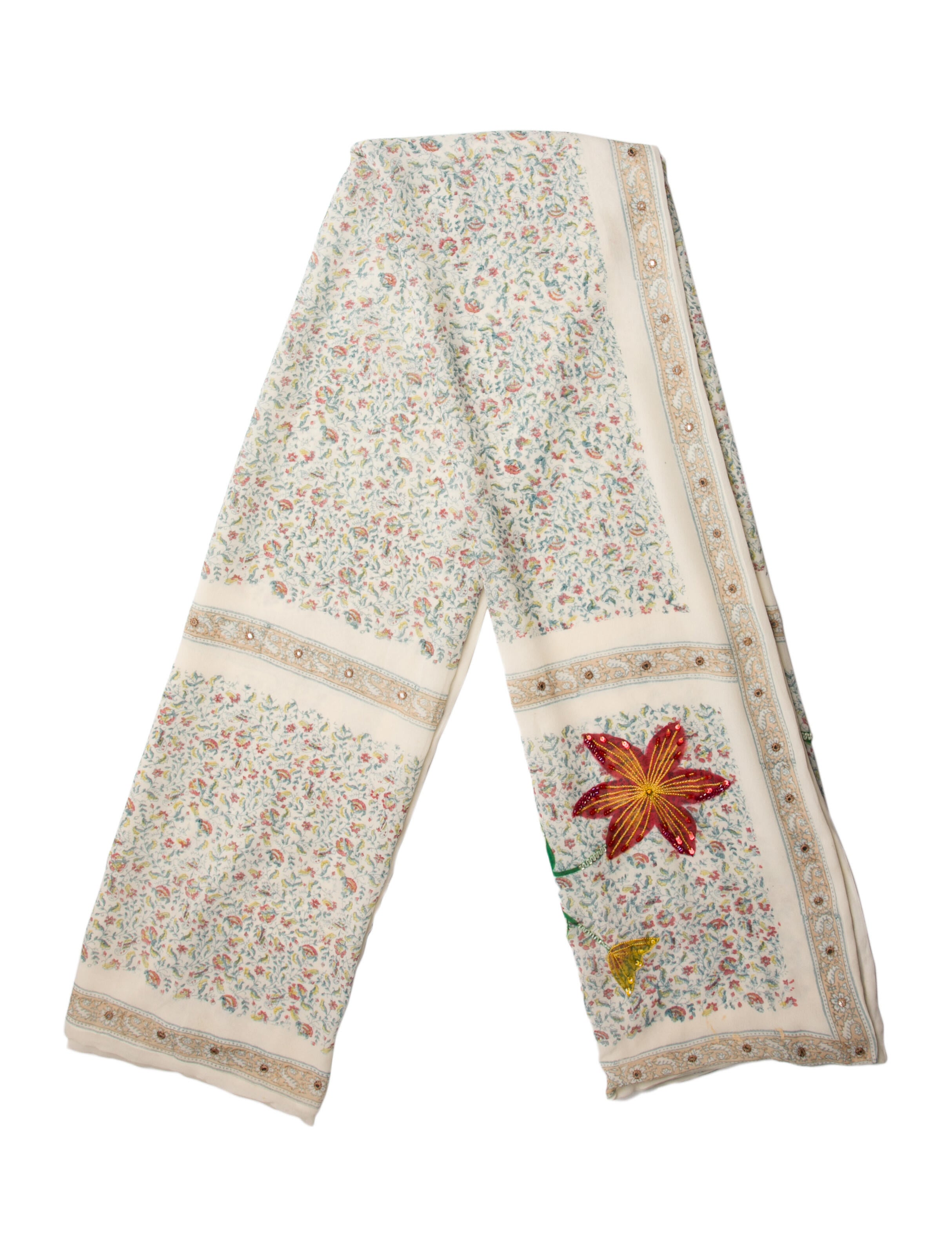 Etro Wool Floral Print Scarf