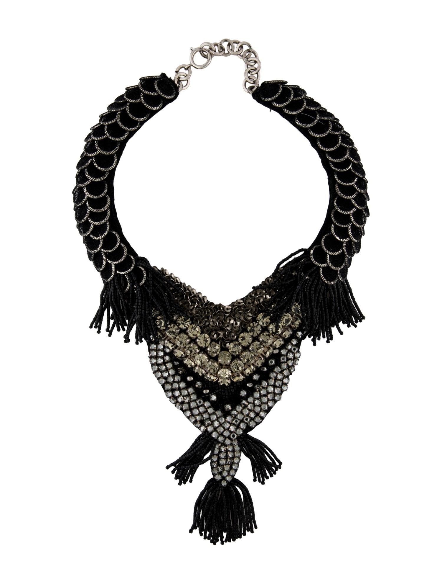 Etro Crystal Snake Collar Necklace