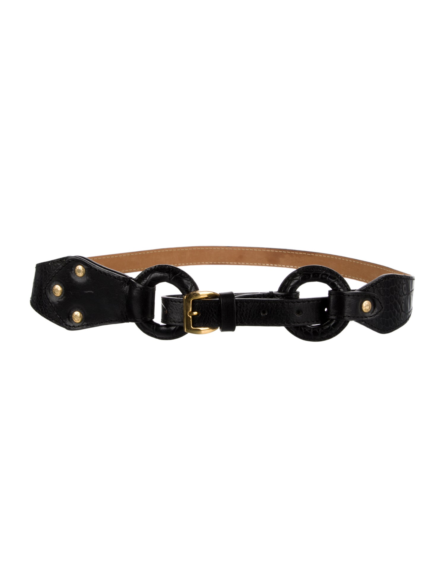 Etro Embossed Leather Waist Belt