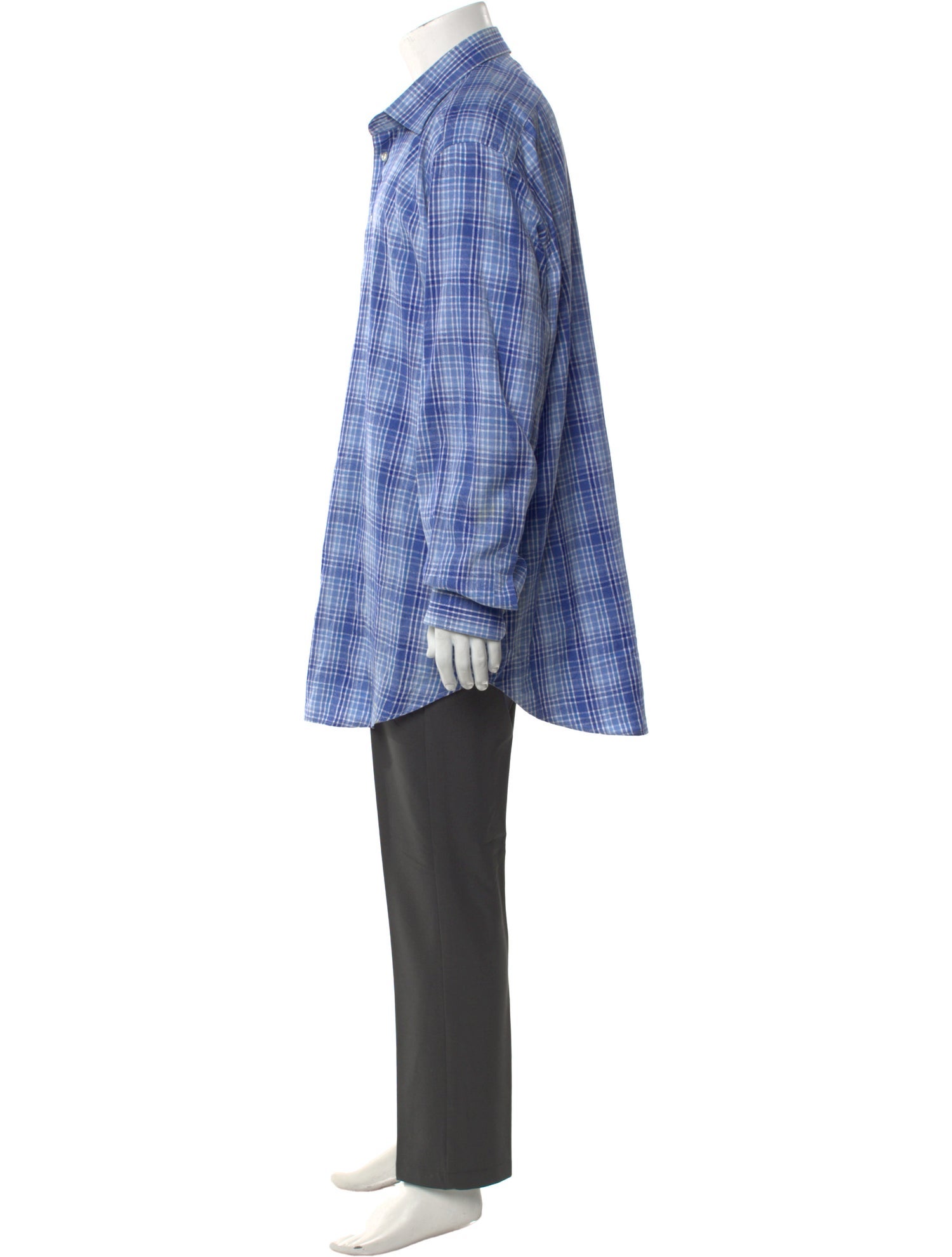 Etro Plaid Print Long Sleeve Shirt