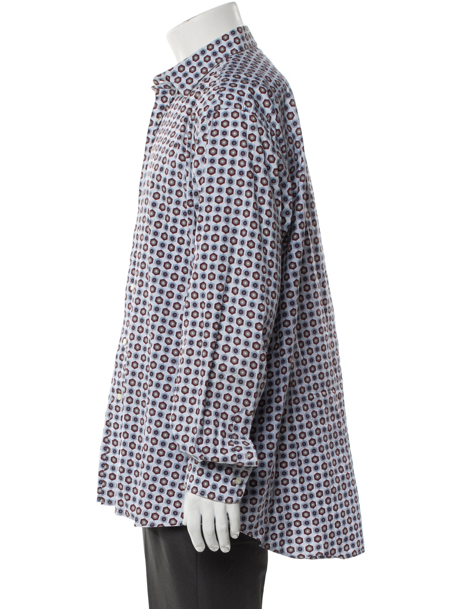Etro Printed Long Sleeve Dress Shirt