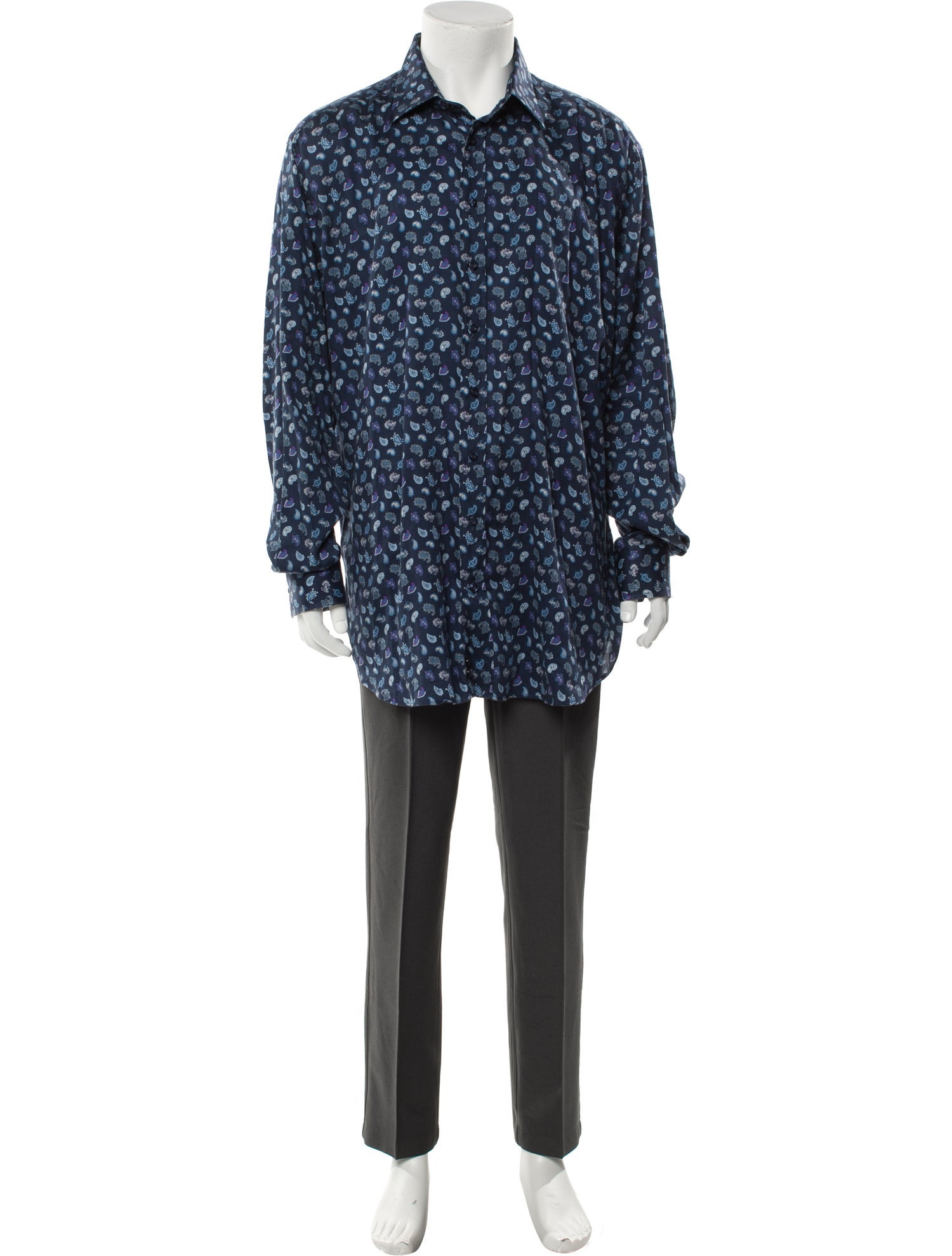 Etro Printed Long Sleeve Dress Shirt