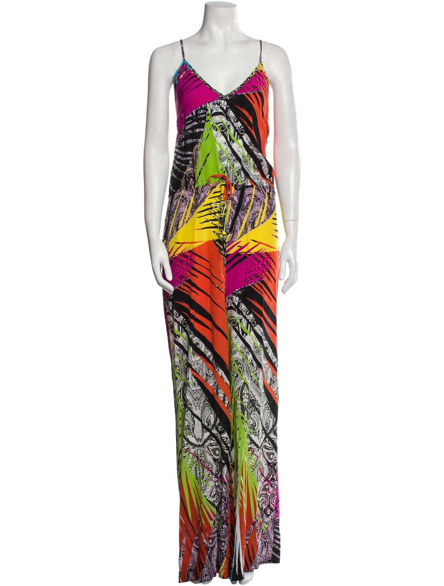 Etro Printed V-Neck Jumpsuit