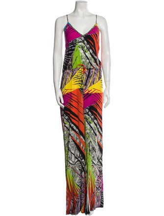 Etro Printed V-Neck Jumpsuit