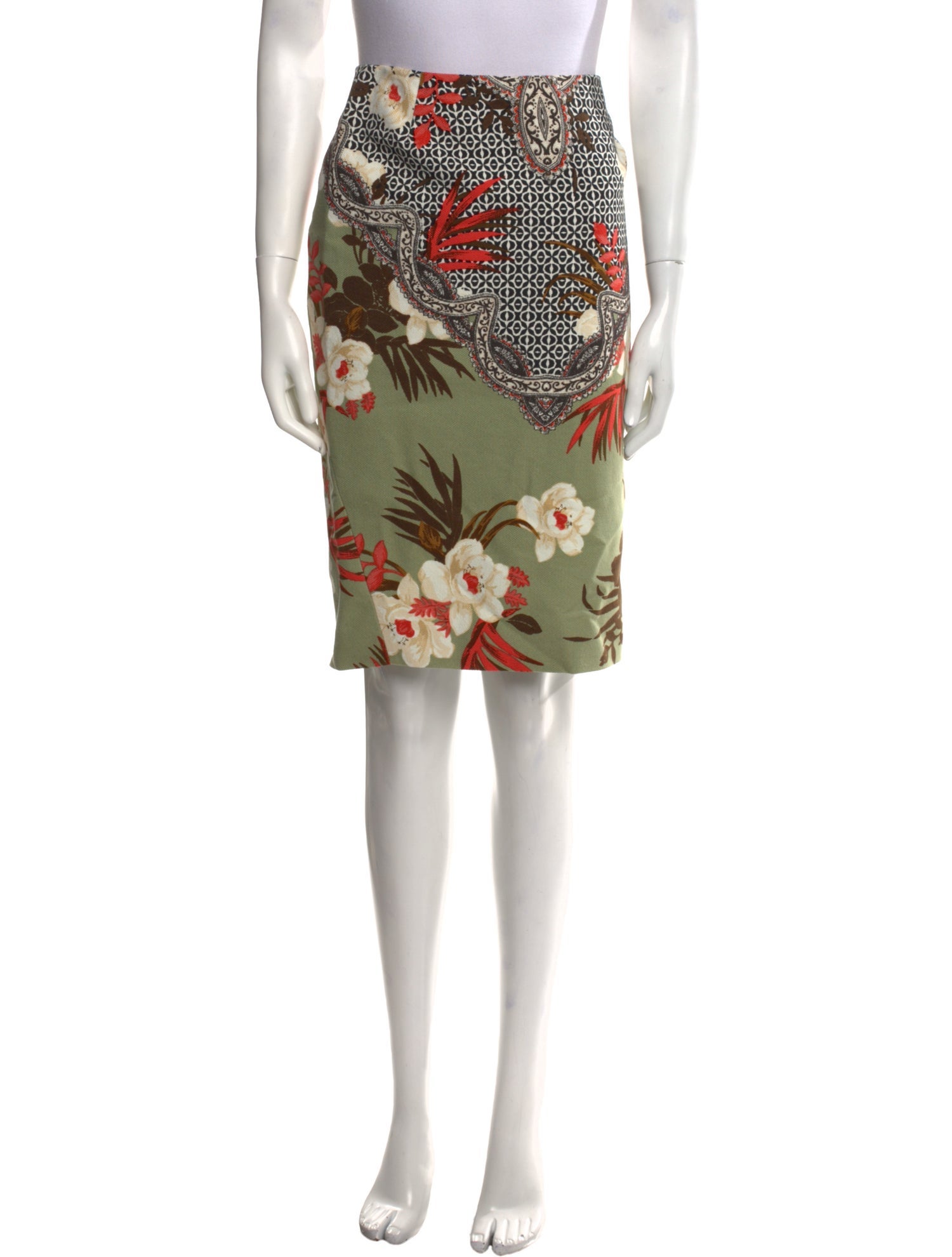 Etro Floral Print Knee-Length Skirt