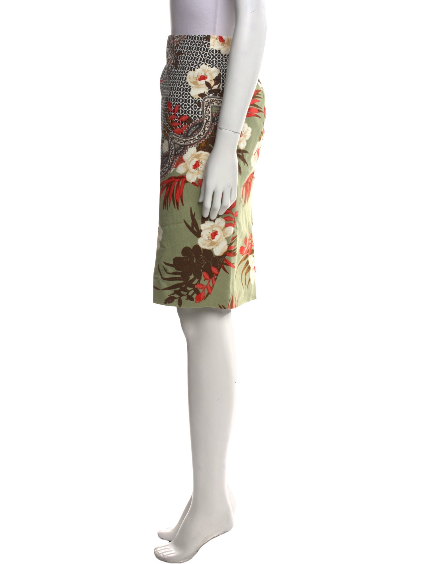 Etro Floral Print Knee-Length Skirt