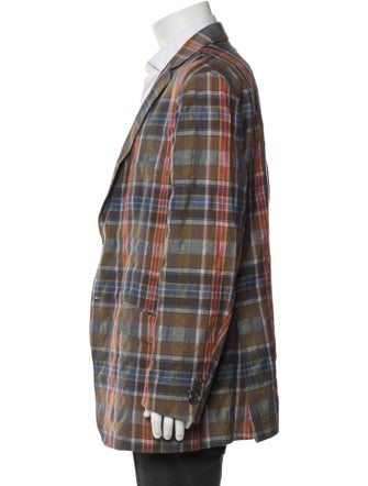 Etro Plaid Print Blazer