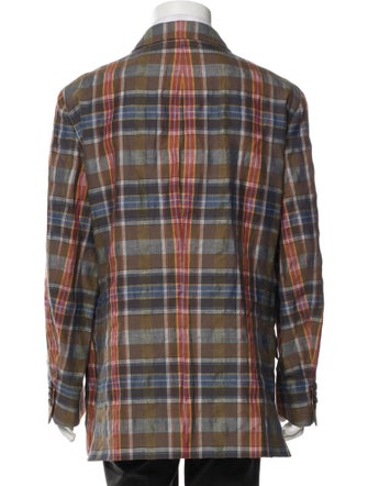 Etro Plaid Print Blazer