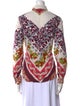 Etro Printed Long Sleeve Button-Up Top