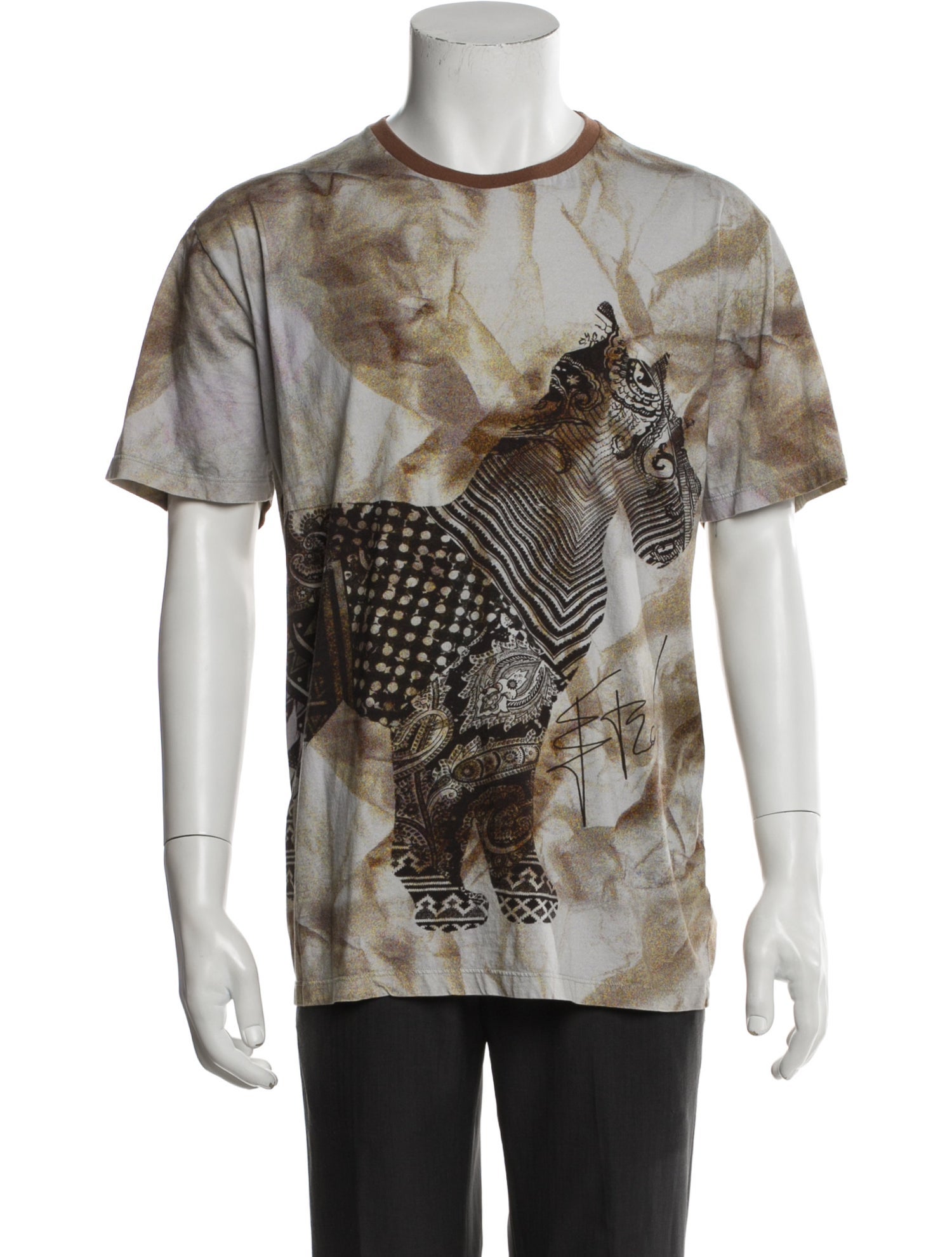 Etro Printed Crew Neck T-Shirt