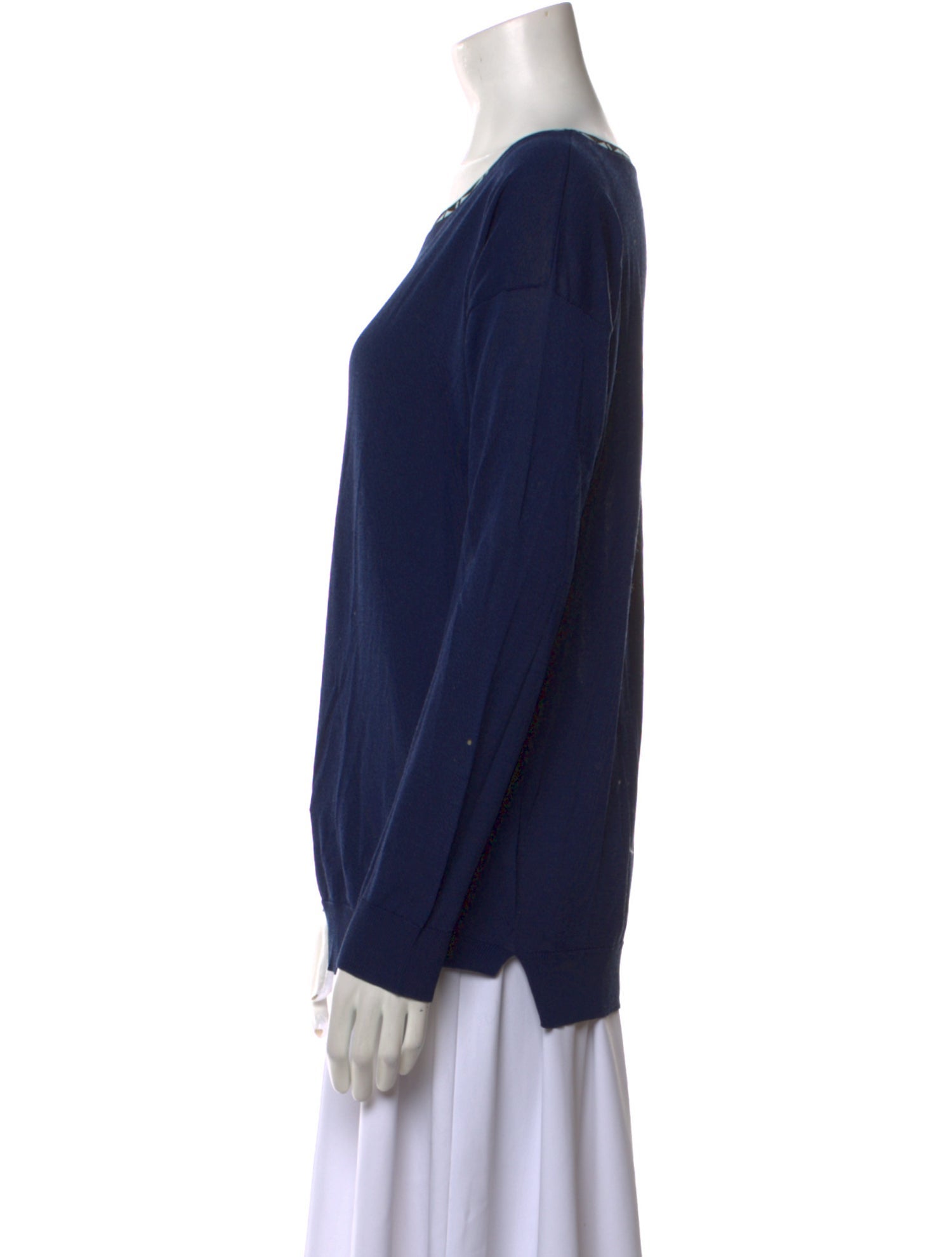 Etro Silk Bateau Neckline Blouse