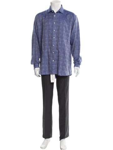 Etro Dress Shirts Printed Long Sleeve Shirt XS