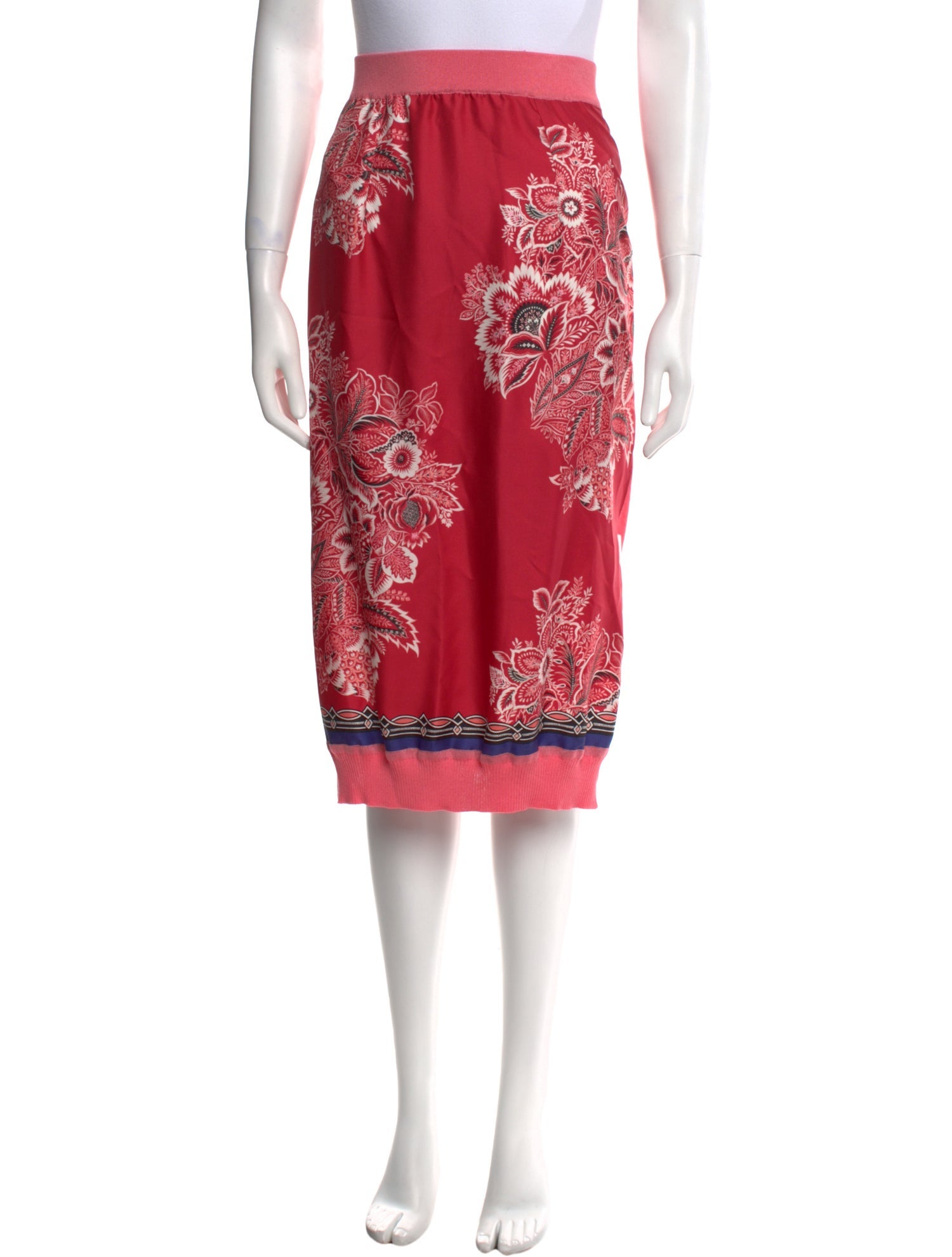 Etro Floral Print Knee-Length Skirt