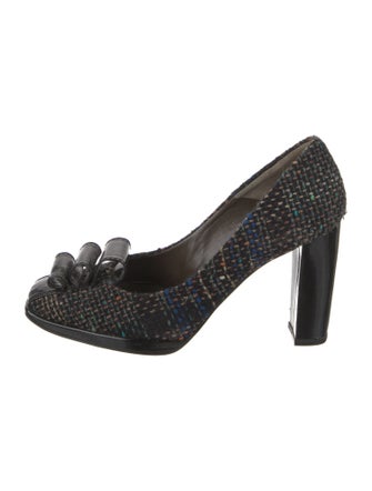 Etro Tweed Printed Pumps