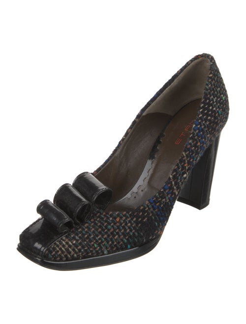 Etro Tweed Printed Pumps